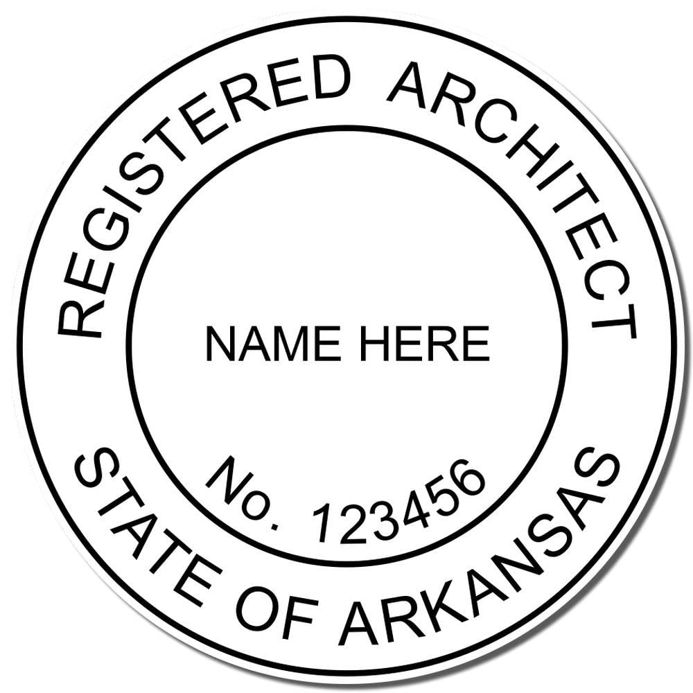 Premium Wood Handle Arkansas Architect Stamp, AR Architect Seal Stamp, Size 1-1/2 - Ideal for Professional Architects in Arkansas - Easy-to-Use Architectural Stamp -AR Professional Seal - Image 4
