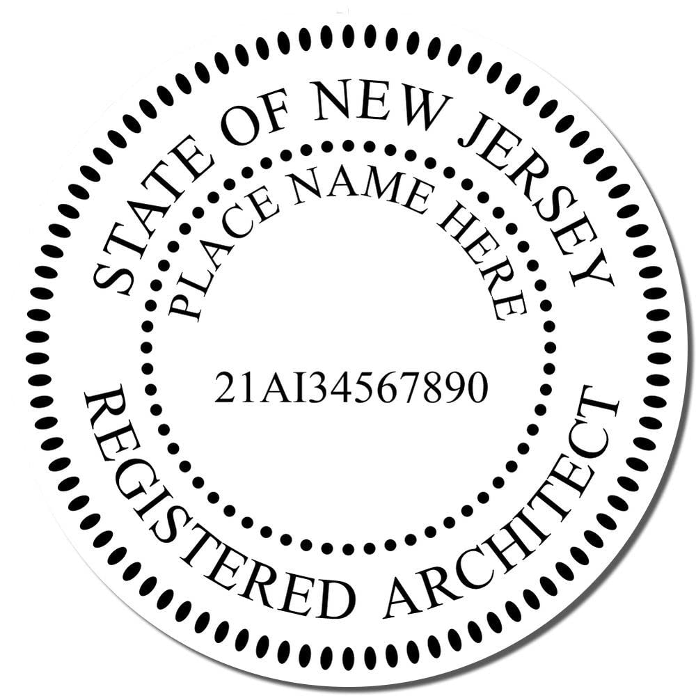 Premium Wood Handle New Jersey Architect Stamp, NJ Architect Seal Stamp, Size 1-1/2 - Ideal for Professional Architects in New Jersey - Inking Stamp for NJ Architecture Professionals - Image 4