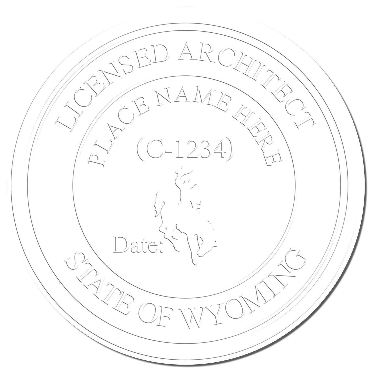 Premium Wyoming Architect Seal, Handheld Architectural Embossed Seal, Size 1-5/8 - Ideal for Wyoming Architects, Architect Seal WY - Perfect Tool for Professional Wyoming Architectural Projects - Image 4