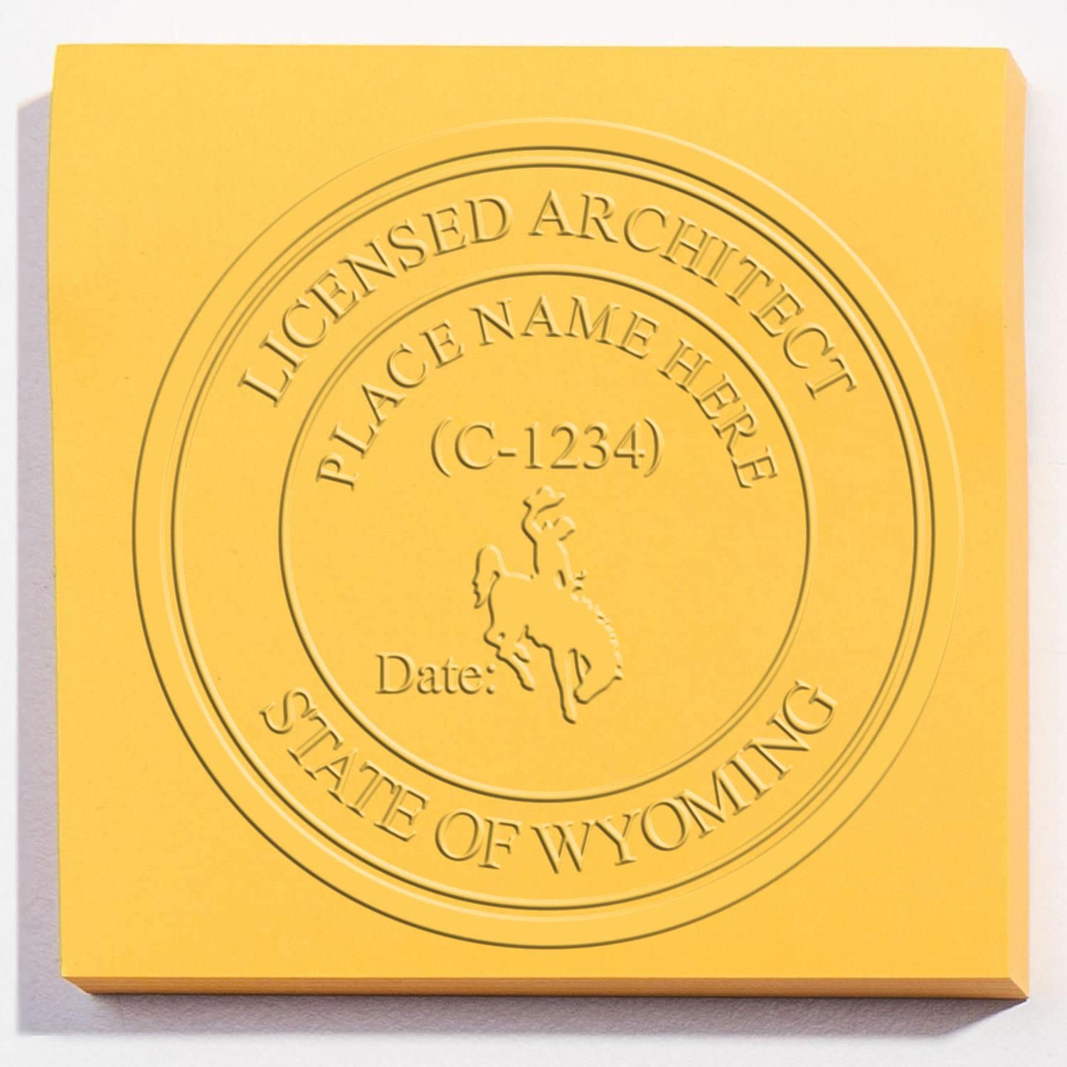 Premium Wyoming Architect Seal, Handheld Architectural Embossed Seal, Size 1-5/8 - Ideal for Wyoming Architects, Architect Seal WY - Perfect Tool for Professional Wyoming Architectural Projects - Image 6