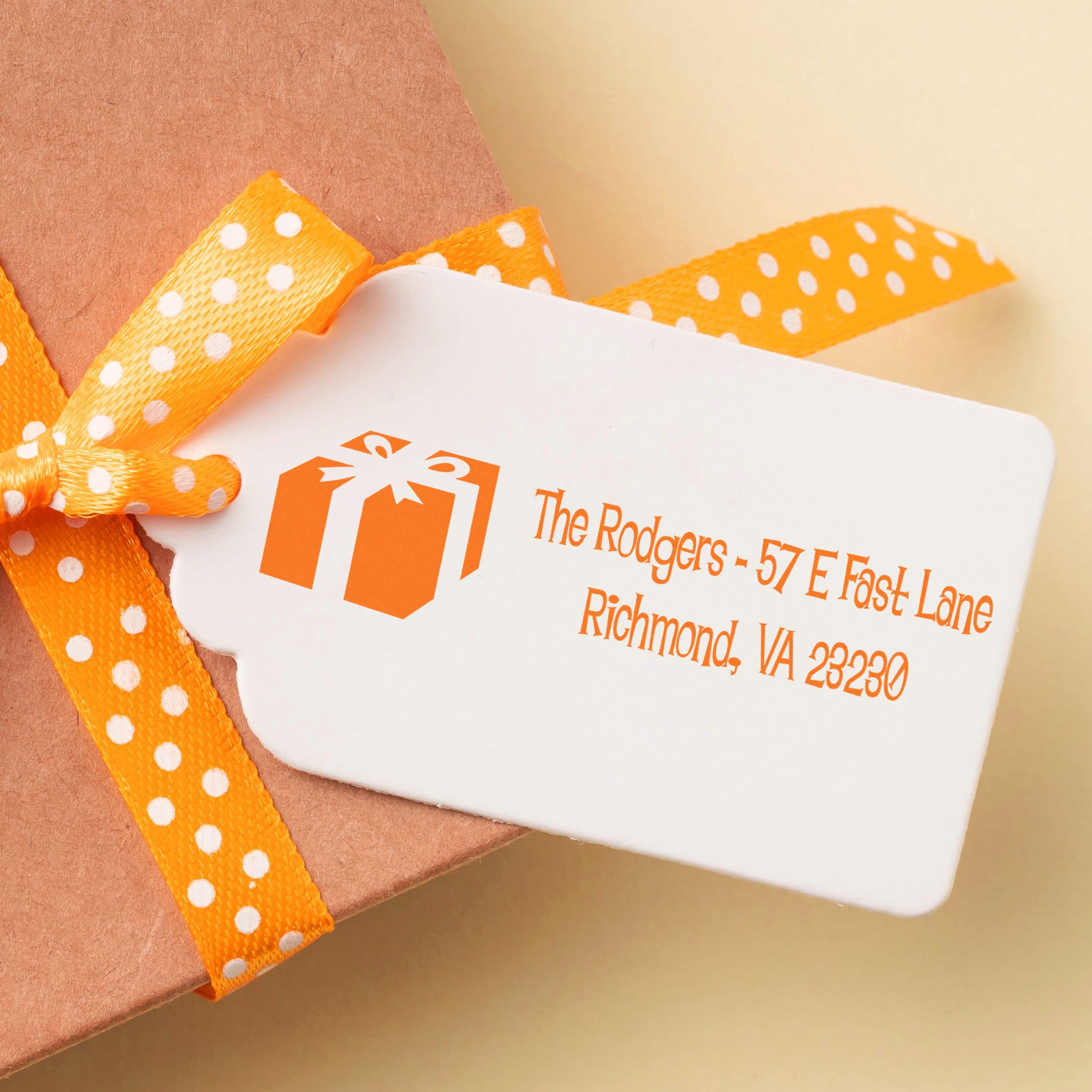 Present Address Rubber Stamp, Customized Christmas Address Stamp, Realtor Gift, Made in USA, Requires Separate Stamp Pad, Sharp Quality Laser Engraved Stamping Dies, Size 7/8" x 2-1/4" - Image 6