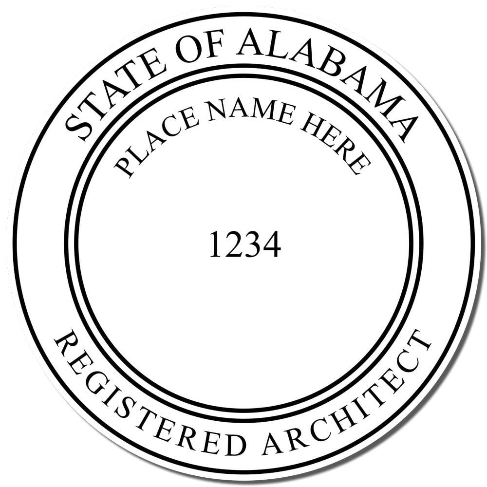 Professional Alabama Architect Stamp - Premium Wood Handle, Pre-Inked AL Architect Seal Stamp, Size 2" - Ideal for Licensed Architects in Alabama - Alabama Architectural Stamp - AL Architect Seal - Image 4