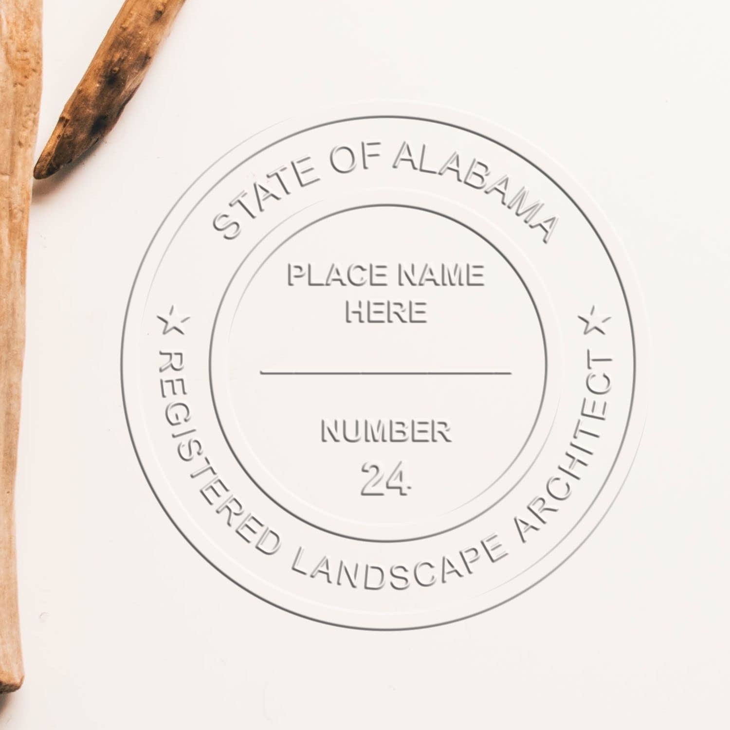 Professional Alabama Landscape Architect Seal, Handheld Size 2", Ideal for AL Landscape Architects - Easy-to-Use Seal for Alabama Landscape Architecture Professionals, Alabama PLS Seal Embosser
