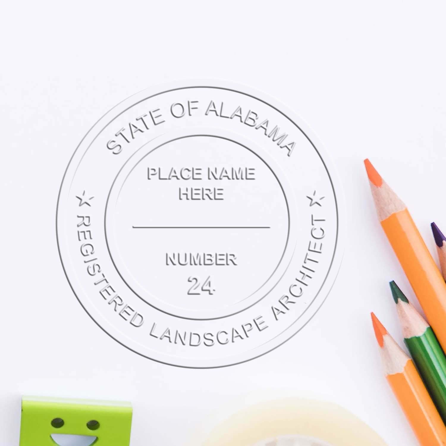 Professional Alabama Landscape Architect Seal, Handheld Size 2", Ideal for AL Landscape Architects - Easy-to-Use Seal for Alabama Landscape Architecture Professionals, Alabama PLS Seal Embosser - Image 6