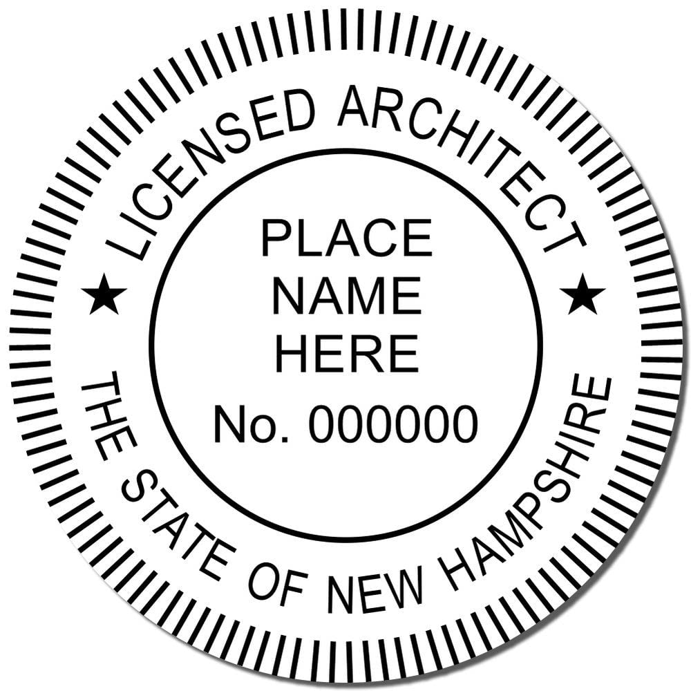 Professional Architect's Essential New Hampshire Architect Stamp, NH Architect Seal Stamp with Wood Handle, Size 1-5/8 - Ideal for New Hampshire Architects, Inked Stamp for Architectural Drawings - Image 4