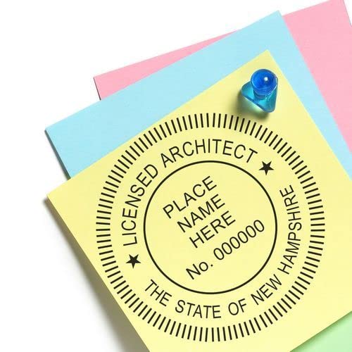 Professional Architect's Essential New Hampshire Architect Stamp, NH Architect Seal Stamp with Wood Handle, Size 1-5/8 - Ideal for New Hampshire Architects, Inked Stamp for Architectural Drawings - Image 7