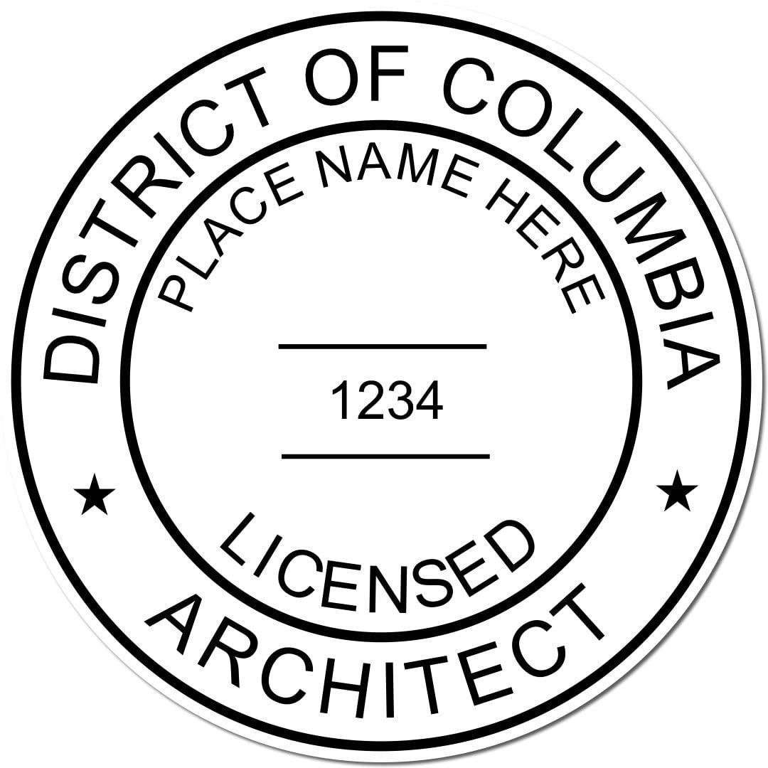 Professional Architect's Essential Tool District of Columbia Architect Stamp, DC Architect Seal Stamp - Premium Wood Handle, Ideal for Architects in District of Columbia - Architectural Stamp - Image 4