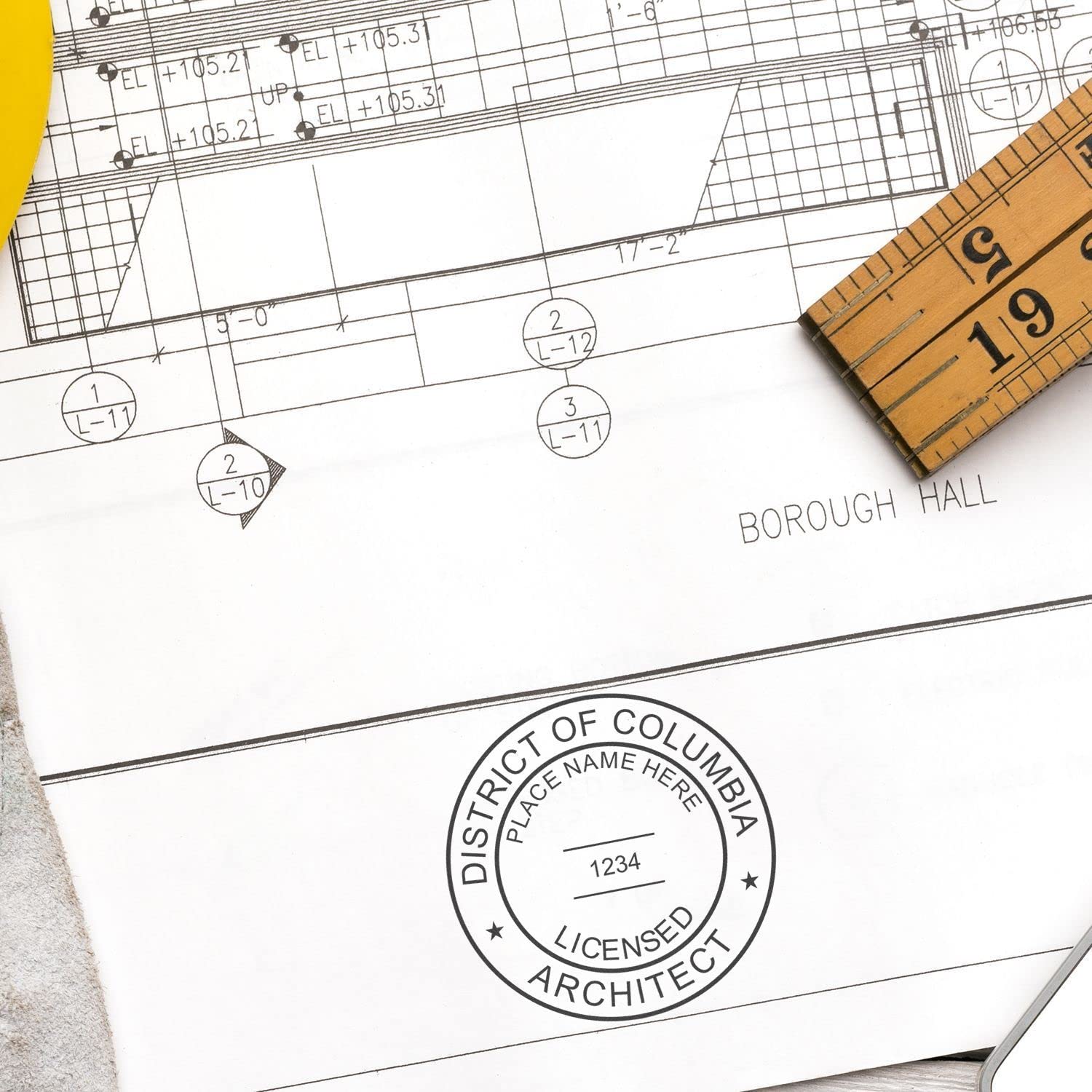 Professional Architect's Essential Tool District of Columbia Architect Stamp, DC Architect Seal Stamp - Premium Wood Handle, Ideal for Architects in District of Columbia - Architectural Stamp - Image 6