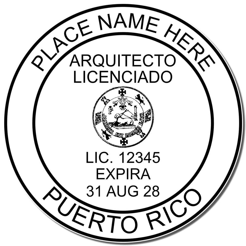 Professional Architect's Stamp for Puerto Rico - PR Architect Seal Stamp, 2" Size, Size, Wood Handle, Ideal for Puerto Rico Architects, Essential Tool for Architecture Professionals in PR - Image 4