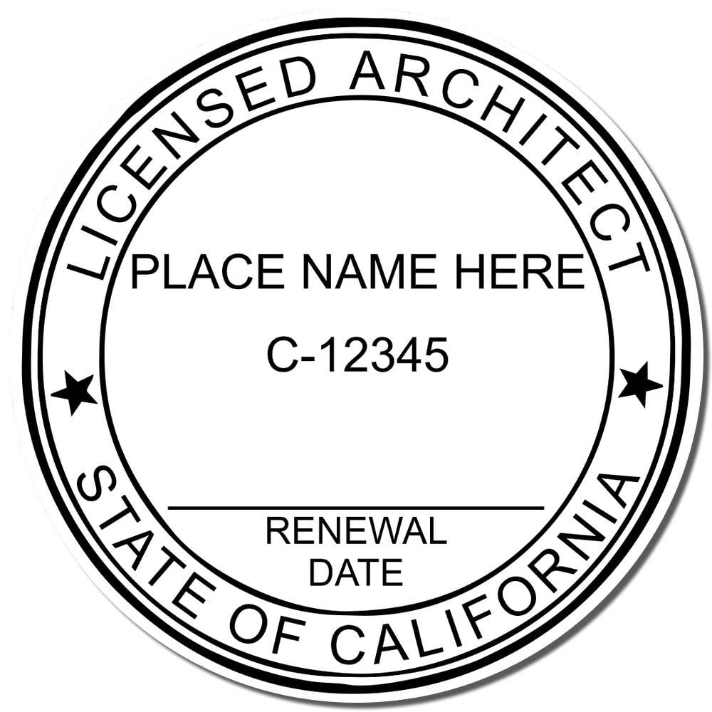 Professional California Architect Stamp and Seal - 1-3/4 Size, Wood Handle Wet Stamp for CA Architects, CA Architect Seal Stamp - Essential Tool for Professional Architects in California - Image 4
