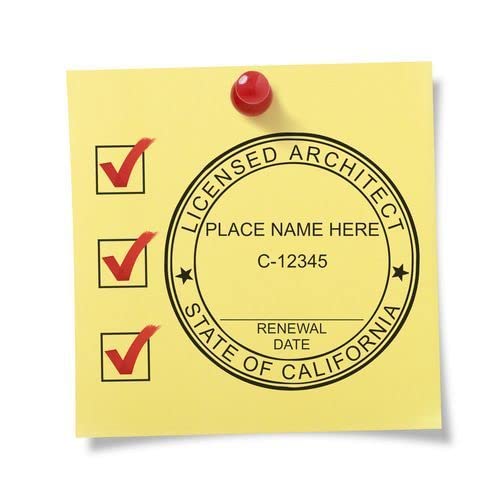 Professional California Architect Stamp and Seal - 1-3/4 Size, Wood Handle Wet Stamp for CA Architects, CA Architect Seal Stamp - Essential Tool for Professional Architects in California - Image 7