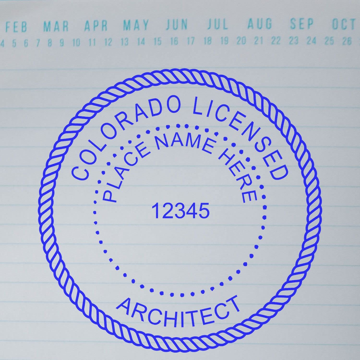 Professional Colorado Architect Stamp, CO Architect Seal Stamp - Premium Wood Handle Architectural Inked Stamp, Size 1-5/8 - Ideal for Licensed Architects in Colorado - CO Professional Steamp