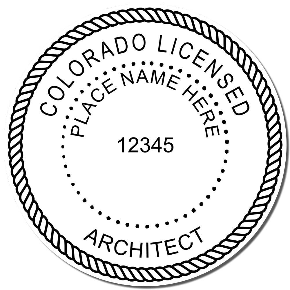Professional Colorado Architect Stamp, CO Architect Seal Stamp - Premium Wood Handle Architectural Inked Stamp, Size 1-5/8 - Ideal for Licensed Architects in Colorado - CO Professional Steamp - Image 4