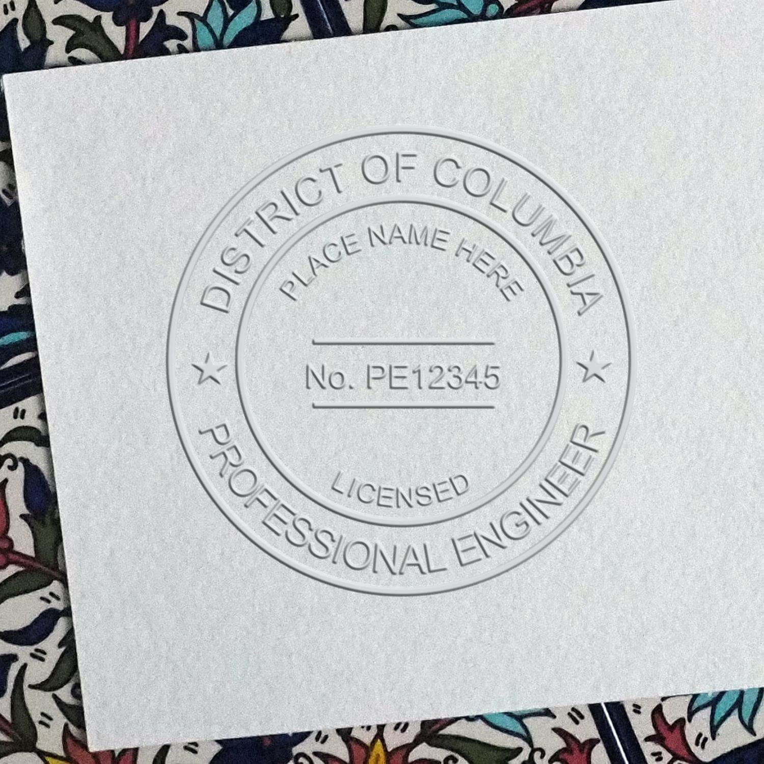 Professional District of Columbia Engineer Seal, Handheld PE Seal for District of Columbia Engineers, Size 1-3/4, Ideal for District of Columbia Professional Engineers, District of Columbia PE Seal