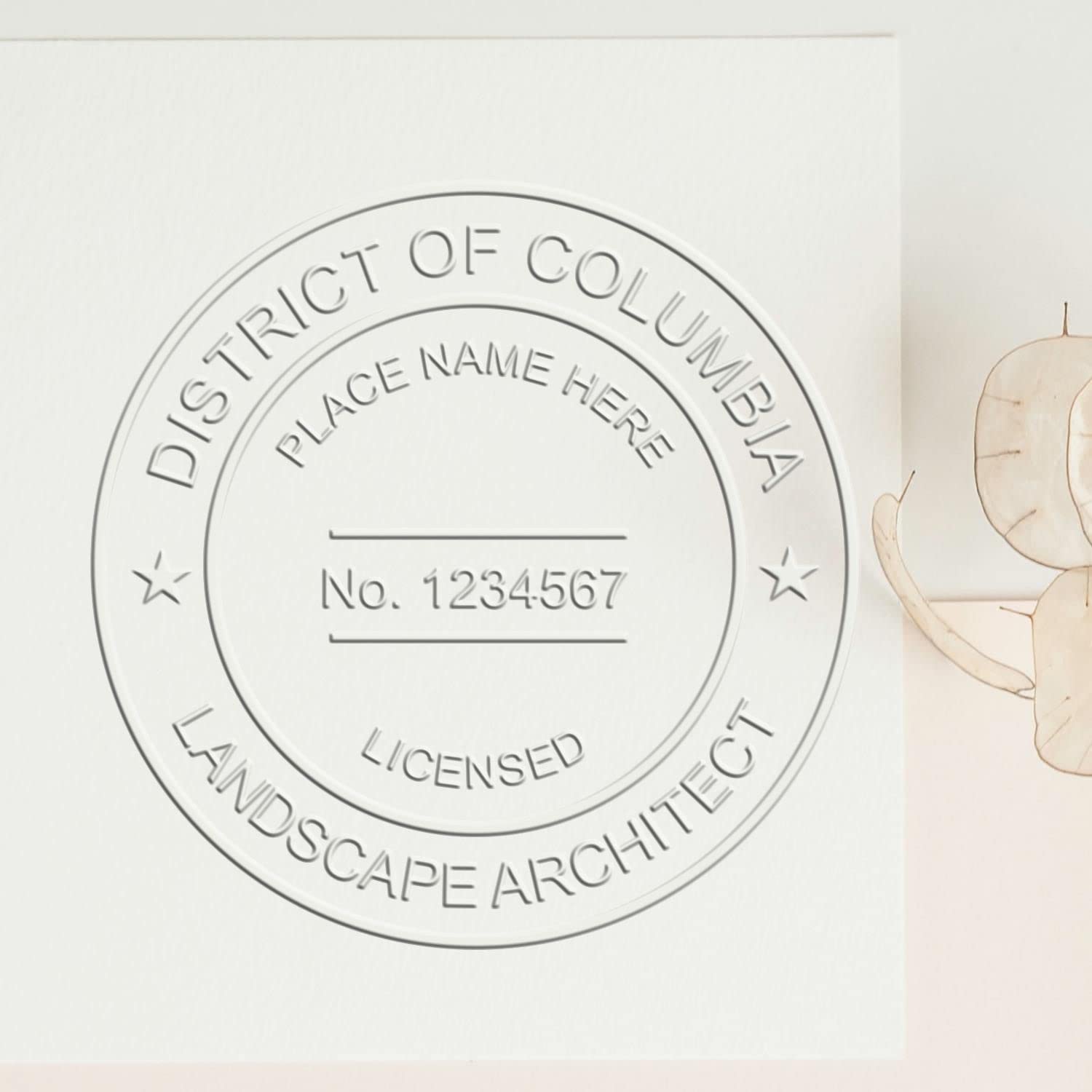Professional District of Columbia Landscape Architect Seal, Handheld Size 1-3/4, Ideal for DC Landscape Architects - Easy-to-Use Seal for Landscape Architecture in District of Columbia - Image 6
