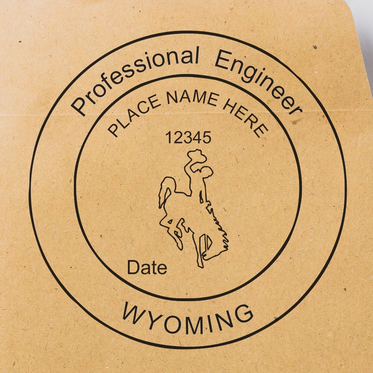 Professional Engineer Self-Inking Stamp for Wyoming Engineers, PE Stamp Wyoming, and Wyoming Engineer Stamp, Ideal for Official Use, Size 1-7/8 - for Wyoming Professional Engineers