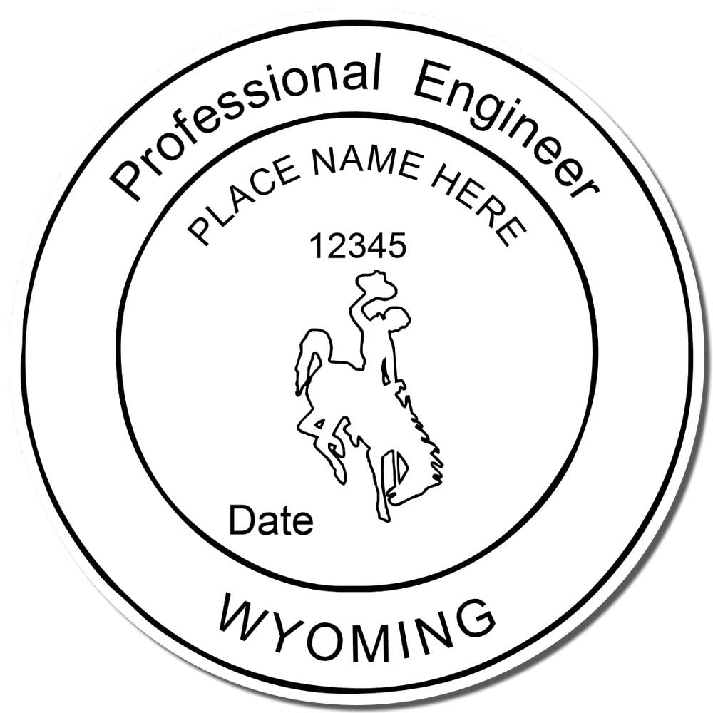 Professional Engineer Self-Inking Stamp for Wyoming Engineers, PE Stamp Wyoming, and Wyoming Engineer Stamp, Ideal for Official Use, Size 1-7/8 - for Wyoming Professional Engineers - Image 4