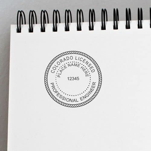 Professional Engineer Stamp Colorado - Slim Colorado Engineering Stamp, Ideal for Colorado Professional Engineers, 1-5/8 Size, Colorado PE Stamp, Pre-Inked Colorado CO PE Seal Stamp - Image 9