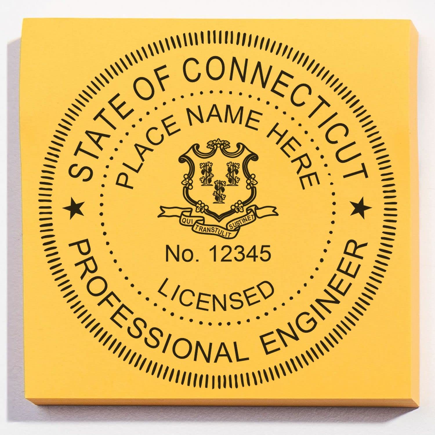 Professional Engineer Stamp Connecticut - Premium Slim Inking Seal, 1-1/2 Size, Ideal for Connecticut Engineering Stamp Needs - Essential for Connecticut Professional Engineers, CT PE Seal Stamp
