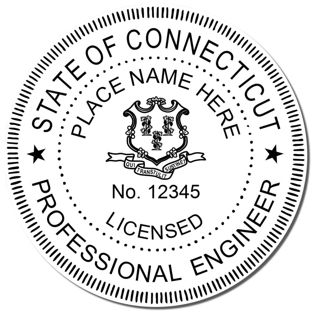 Professional Engineer Stamp Connecticut - Premium Slim Inking Seal, 1-1/2 Size, Ideal for Connecticut Engineering Stamp Needs - Essential for Connecticut Professional Engineers, CT PE Seal Stamp - Image 4