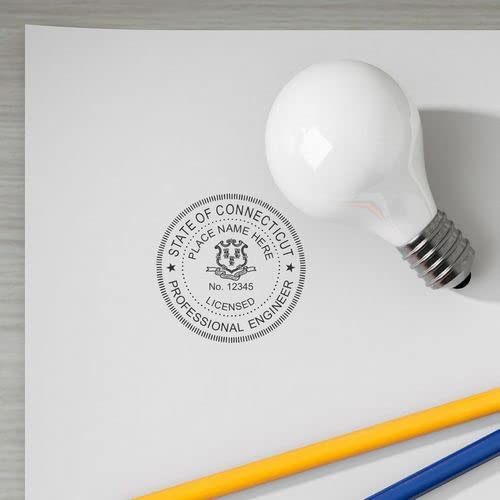 Professional Engineer Stamp Connecticut - Premium Slim Inking Seal, 1-1/2 Size, Ideal for Connecticut Engineering Stamp Needs - Essential for Connecticut Professional Engineers, CT PE Seal Stamp - Image 9