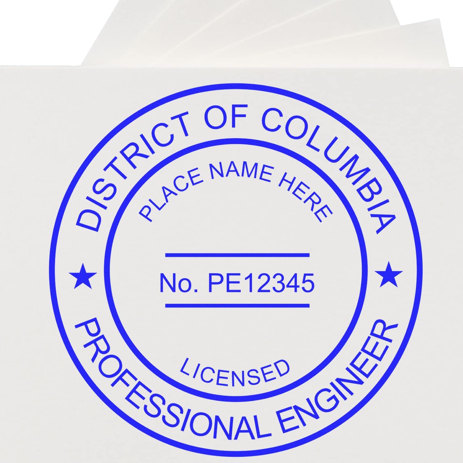 Professional Engineer Stamp District of Columbia - Premium District of Columbia Engineering Stamp, Ideal for DC Professional Engineers, 1-3/4 Size Seal, District of Columbia DC Professional Seals
