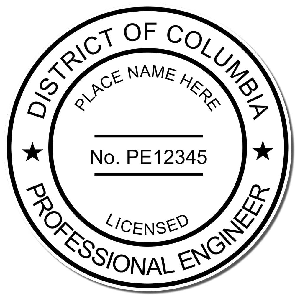 Professional Engineer Stamp District of Columbia - Premium District of Columbia Engineering Stamp, Ideal for DC Professional Engineers, 1-3/4 Size Seal, District of Columbia DC Professional Seals - Image 4