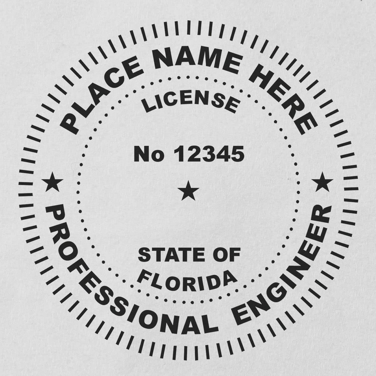 Professional Engineer Stamp Florida - Slim Florida Engineering Seal Stamp, 1-7/8 Size, Ideal for Florida Professional Engineers - Florida Engineering Stamp, Florida Professional Seal Stamps