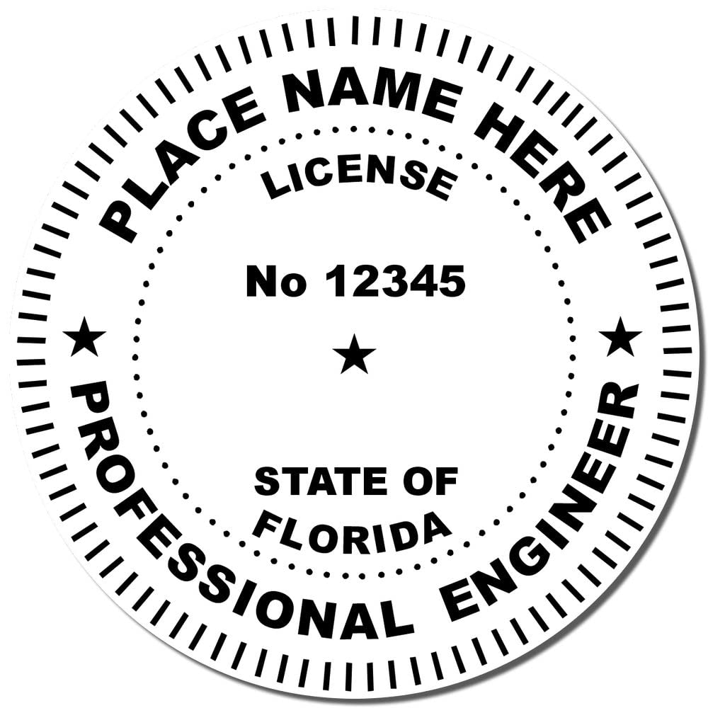 Professional Engineer Stamp Florida - Slim Florida Engineering Seal Stamp, 1-7/8 Size, Ideal for Florida Professional Engineers - Florida Engineering Stamp, Florida Professional Seal Stamps - Image 4