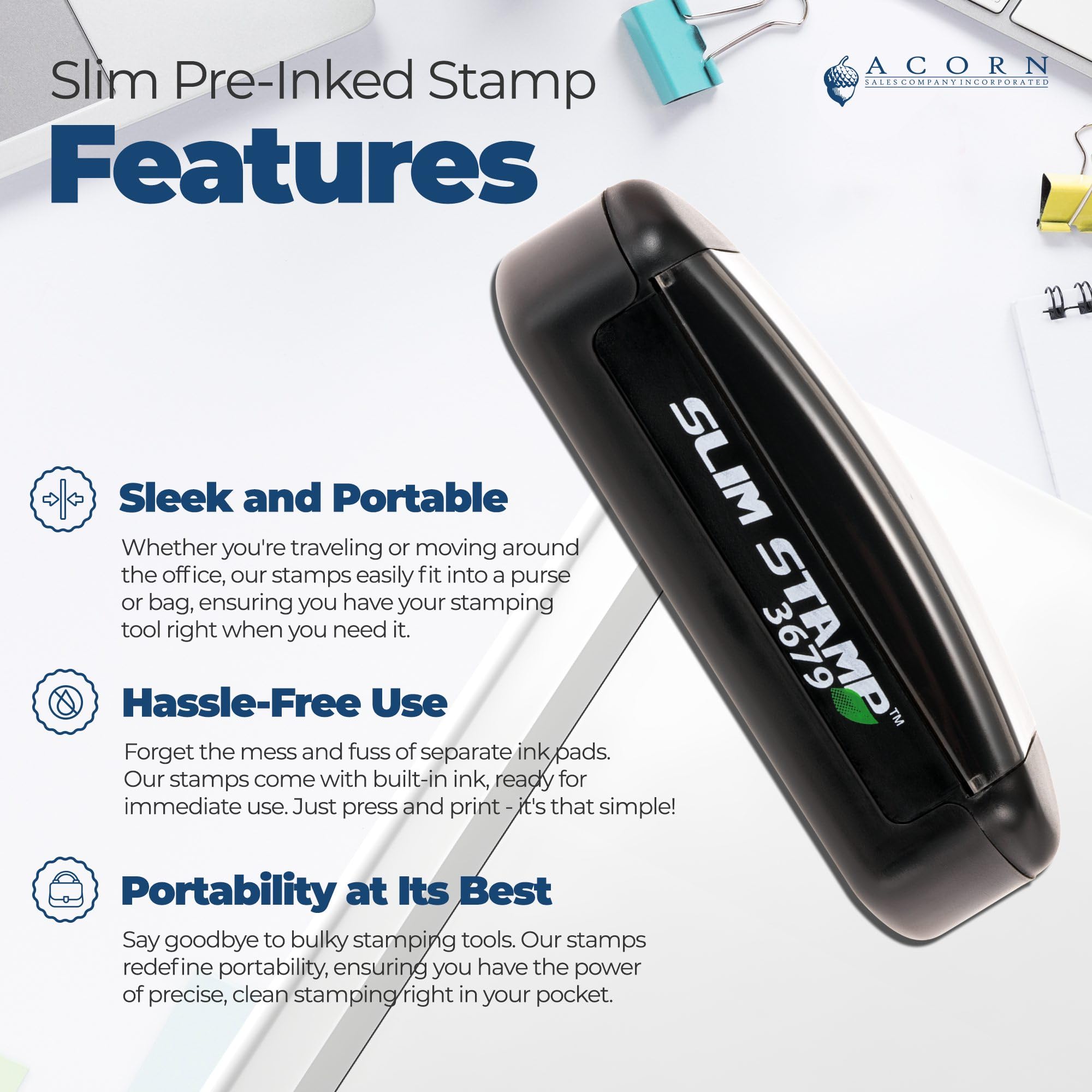 Professional Engineer Stamp Minnesota - Slim Minnesota Engineering Stamp, Ideal for Minnesota Professional Engineers, Size 2"-3/4 x 1-1/2 - Precise and Durable - Minnesota Professional Seals - Image 3