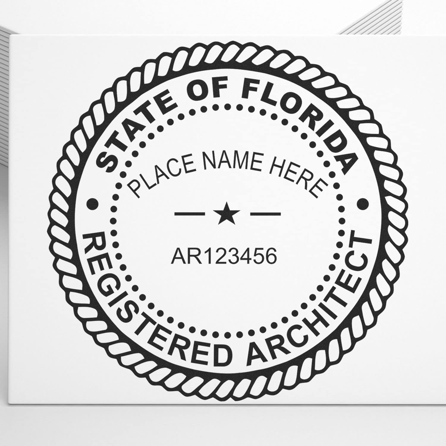 Professional Florida Architect Stamp and Seal, 2" Size, Size - Premium Wood Handle Architectural Wet Stamp, Ideal for FL Architects - FL Architect Seal Stamp for Florida Professionals