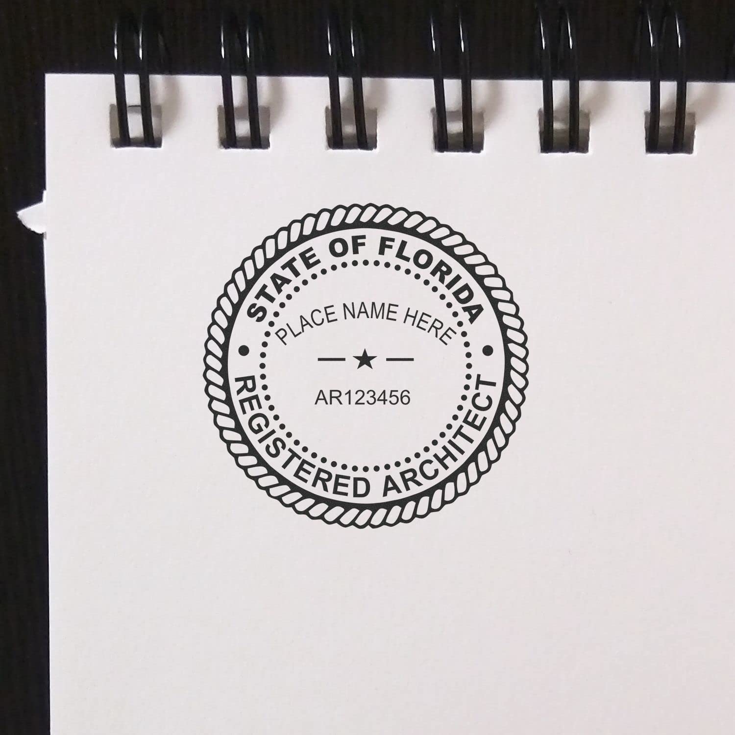 Professional Florida Architect Stamp and Seal, 2" Size, Size - Premium Wood Handle Architectural Wet Stamp, Ideal for FL Architects - FL Architect Seal Stamp for Florida Professionals - Image 6