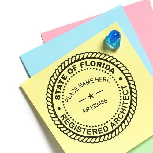 Professional Florida Architect Stamp and Seal, 2" Size, Size - Premium Wood Handle Architectural Wet Stamp, Ideal for FL Architects - FL Architect Seal Stamp for Florida Professionals - Image 7