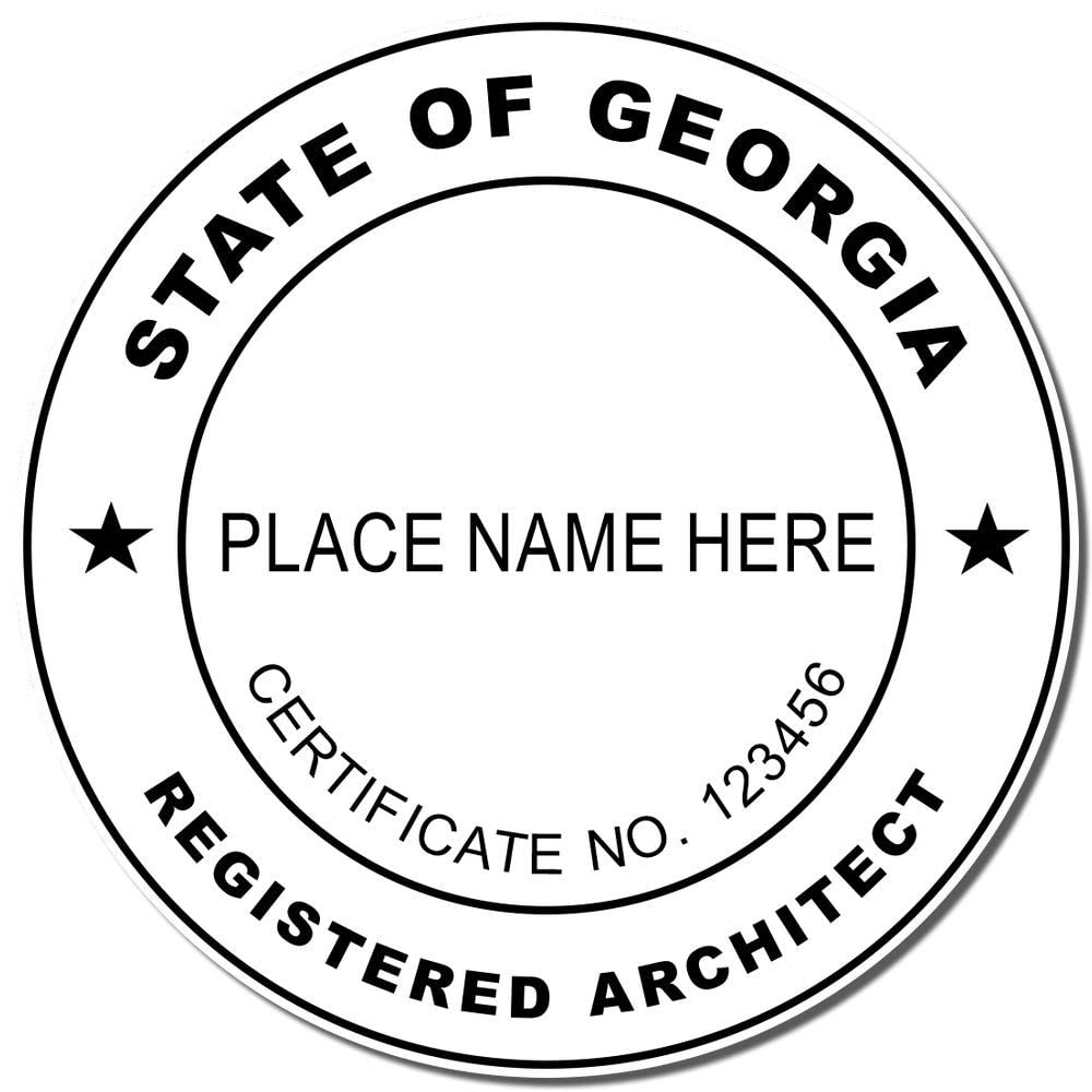 Professional Georgia Architect Stamp and Seal - 1-3/4 Size, Wood Handle, GA Architect Seal Stamp - Ideal for Licensed Architects in Georgia - Georgia Architectural Stamp - Professional Architect Seal - Image 4