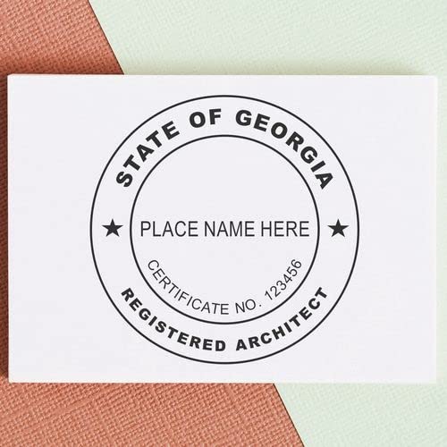 Professional Georgia Architect Stamp and Seal - 1-3/4 Size, Wood Handle, GA Architect Seal Stamp - Ideal for Licensed Architects in Georgia - Georgia Architectural Stamp - Professional Architect Seal - Image 7