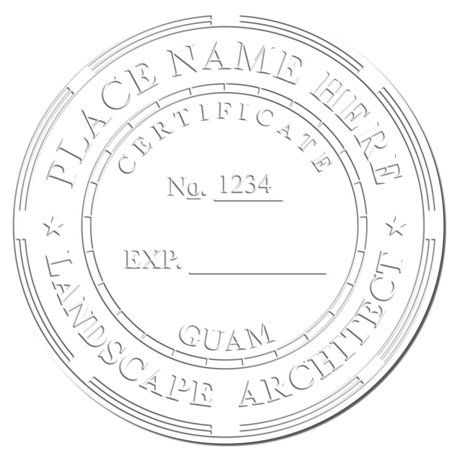 Professional Guam Landscape Architect Seal, Handheld Size 1-1/2, Ideal for GU Landscape Architects - Easy-to-Use Seal for Guam Landscape Architecture Projects, Guam Seal for Landscape Architect - Image 4