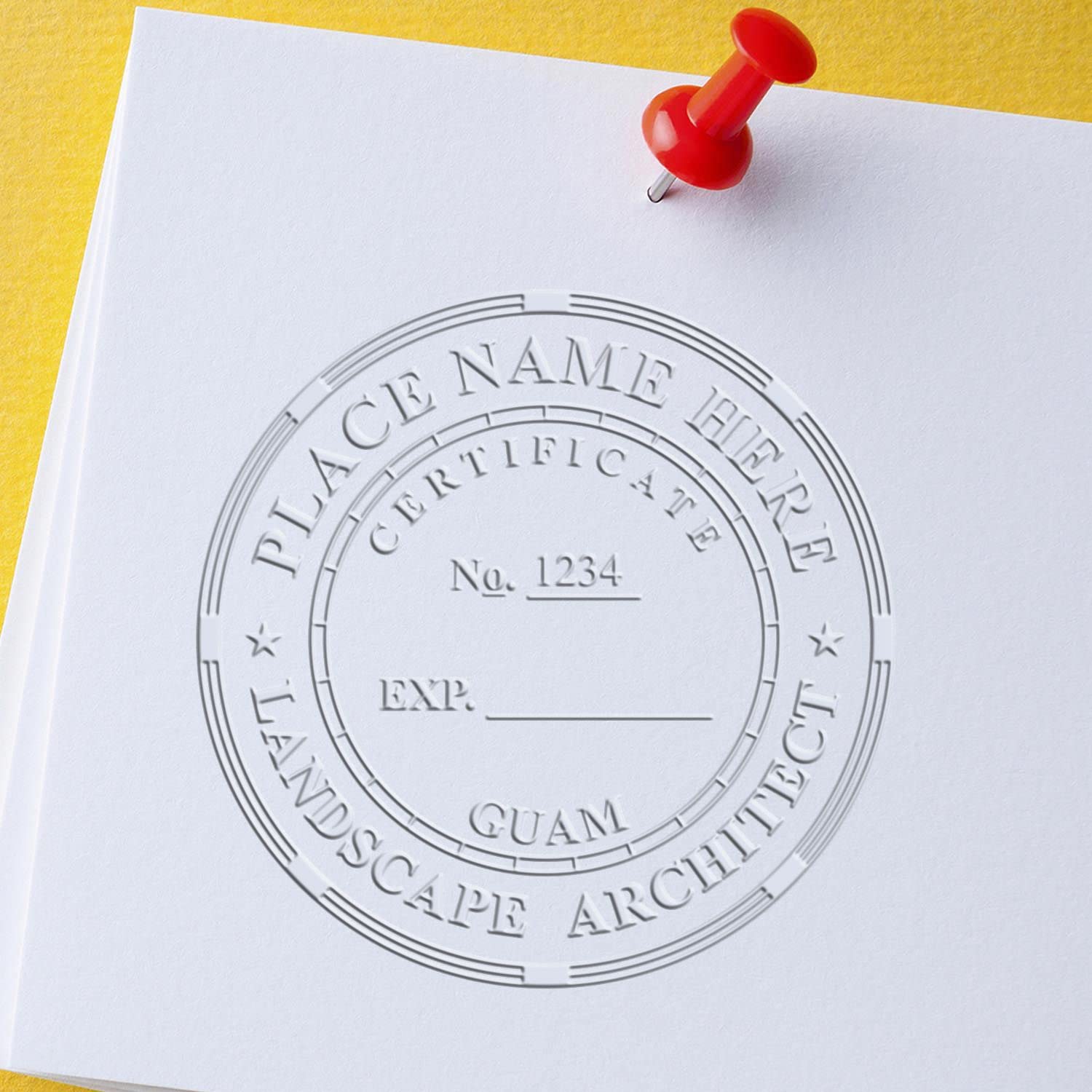 Professional Guam Landscape Architect Seal, Handheld Size 1-1/2, Ideal for GU Landscape Architects - Easy-to-Use Seal for Guam Landscape Architecture Projects, Guam Seal for Landscape Architect - Image 6