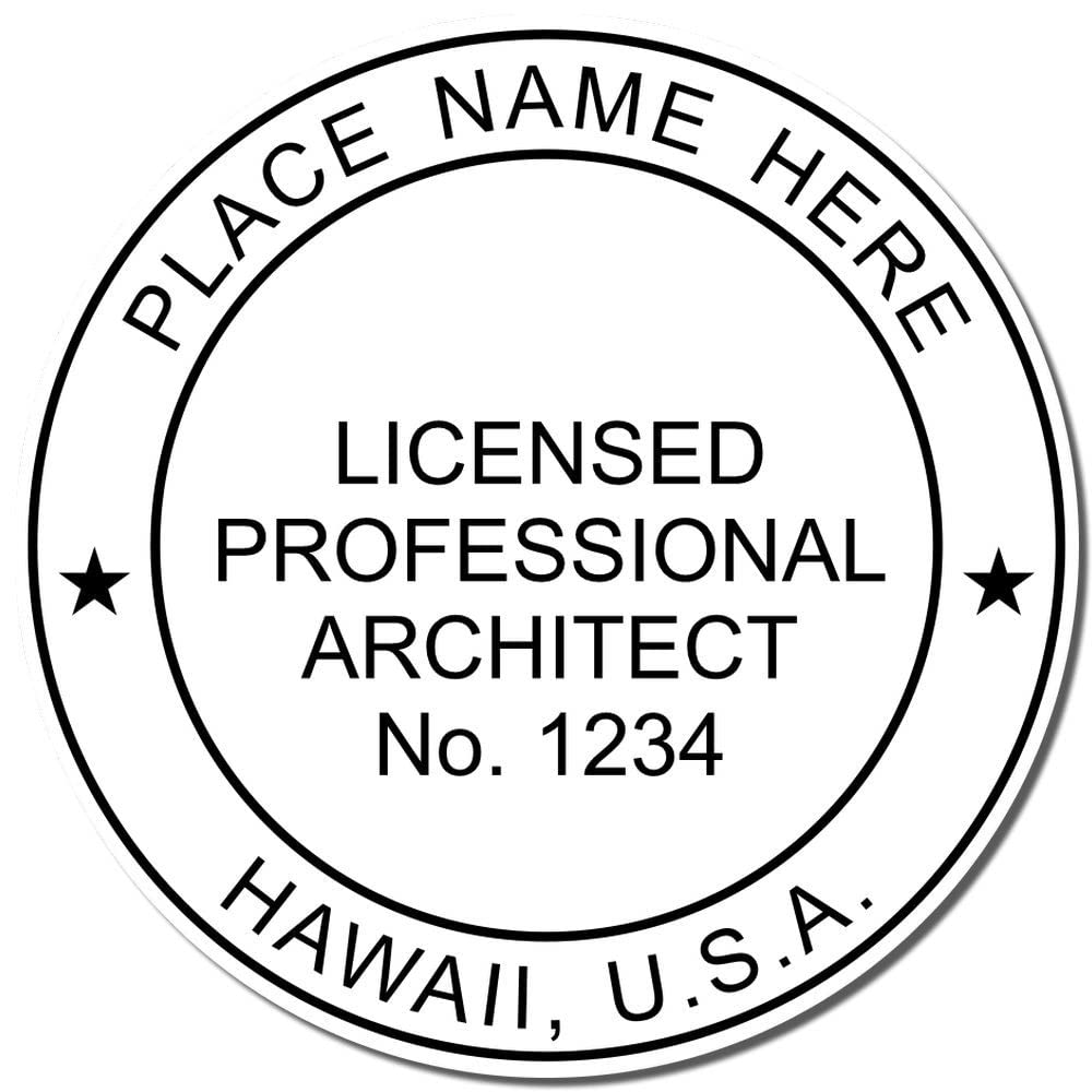 Professional Hawaii Architect Stamp and Seal - Premium Wood Handle HI Architect Seal Stamp, Size 1-1/2 - Ideal for Licensed Architects in Hawaii - Hawaii Architect Stamp - Professional Architect Seal - Image 4
