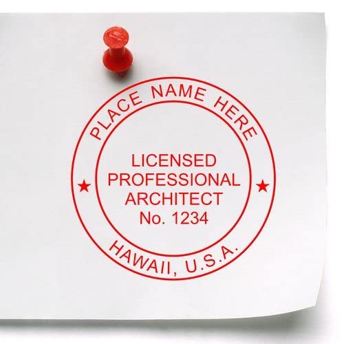 Professional Hawaii Architect Stamp and Seal - Premium Wood Handle HI Architect Seal Stamp, Size 1-1/2 - Ideal for Licensed Architects in Hawaii - Hawaii Architect Stamp - Professional Architect Seal - Image 7