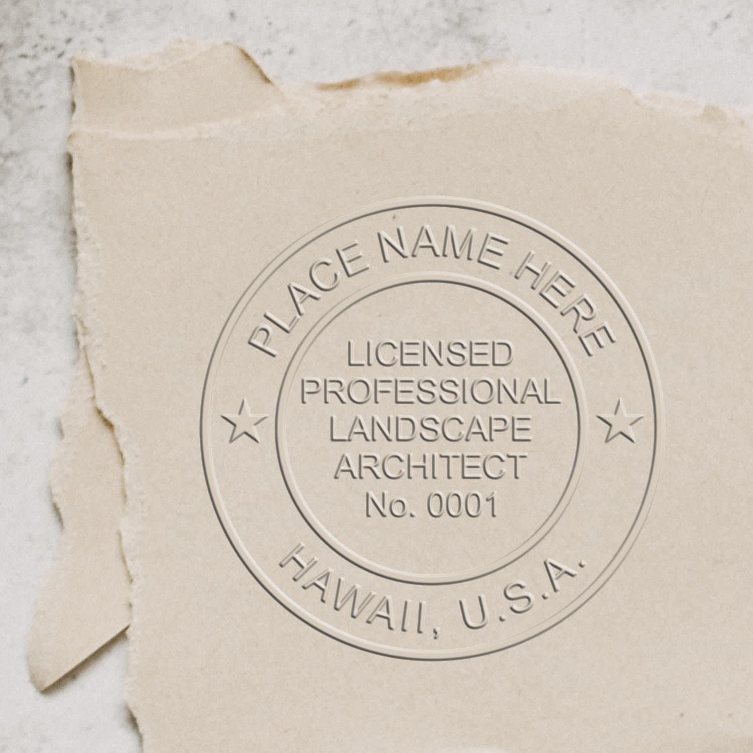 Professional Hawaii Landscape Architect Seal, Handheld HI Landscape Architect Stamp, Size 1-1/2, Ideal for Hawaii Landscape Architects - Easy-to-Use Design, Professional Embossing Seal