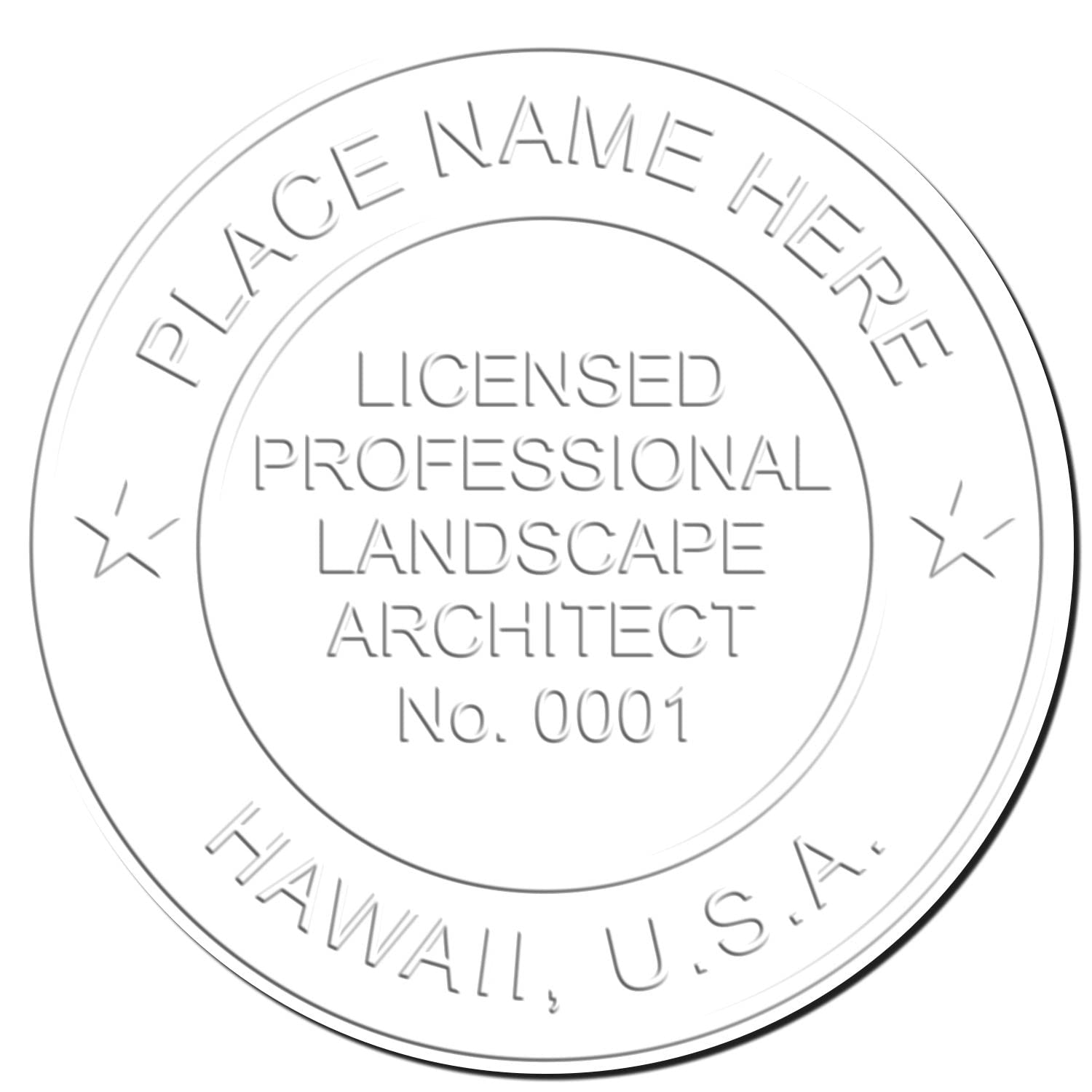 Professional Hawaii Landscape Architect Seal, Handheld HI Landscape Architect Stamp, Size 1-1/2, Ideal for Hawaii Landscape Architects - Easy-to-Use Design, Professional Embossing Seal - Image 4