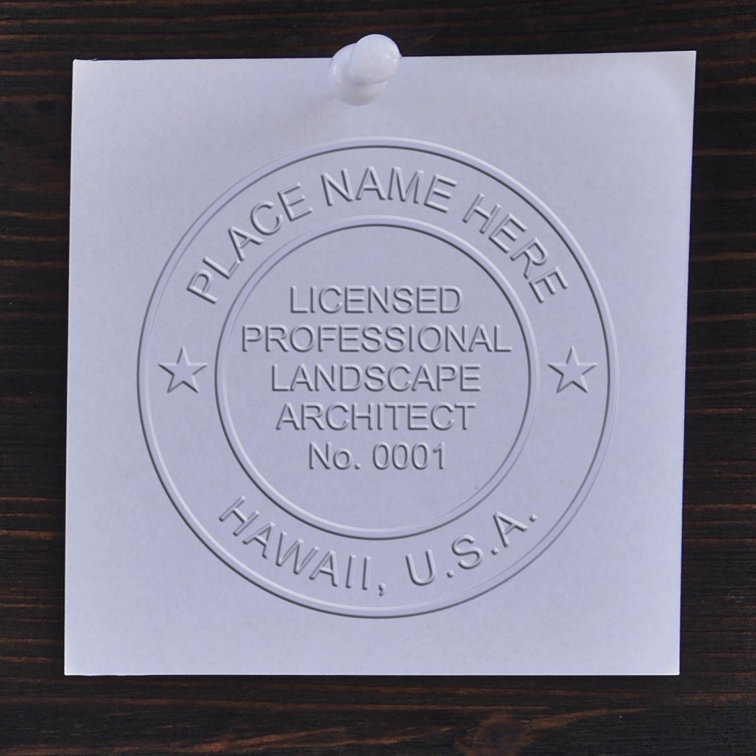 Professional Hawaii Landscape Architect Seal, Handheld HI Landscape Architect Stamp, Size 1-1/2, Ideal for Hawaii Landscape Architects - Easy-to-Use Design, Professional Embossing Seal - Image 6