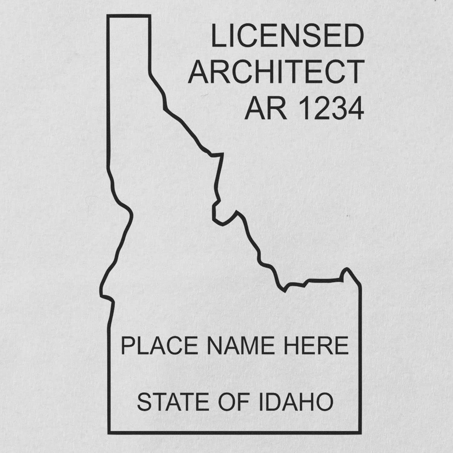 Professional Idaho Architect Stamp and ID Architect Seal Stamp, Size 1-1/4 x 1-3/4, Wood Handle, Ideal for Professional Architects in Idaho - Reliable and Easy to Use - Professional Architect Seal