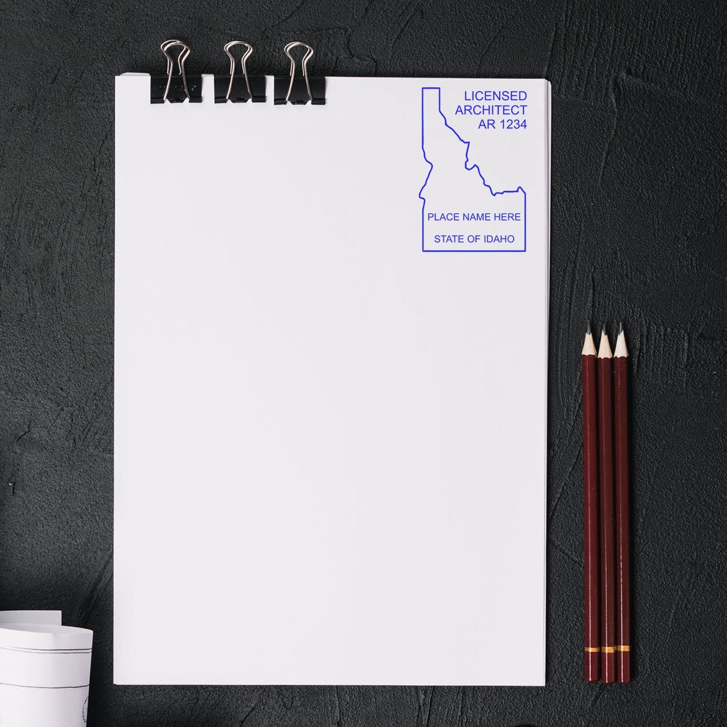 Professional Idaho Architect Stamp and ID Architect Seal Stamp, Size 1-1/4 x 1-3/4, Wood Handle, Ideal for Professional Architects in Idaho - Reliable and Easy to Use - Professional Architect Seal - Image 6