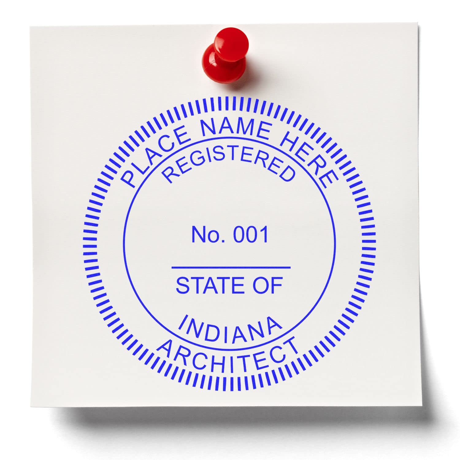 Professional Indiana Architect Stamp and Seal, 1-5/8 Size, Wood Handle, Inked Stamp for Architects in Indiana - in Architect Seal Stamp, Ideal for Indiana Architecture Professionals