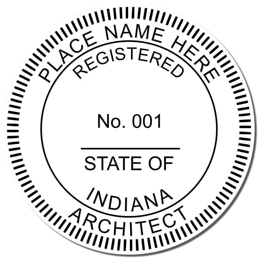 Professional Indiana Architect Stamp and Seal, 1-5/8 Size, Wood Handle, Inked Stamp for Architects in Indiana - in Architect Seal Stamp, Ideal for Indiana Architecture Professionals - Image 4