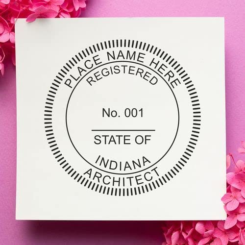 Professional Indiana Architect Stamp and Seal, 1-5/8 Size, Wood Handle, Inked Stamp for Architects in Indiana - in Architect Seal Stamp, Ideal for Indiana Architecture Professionals - Image 7