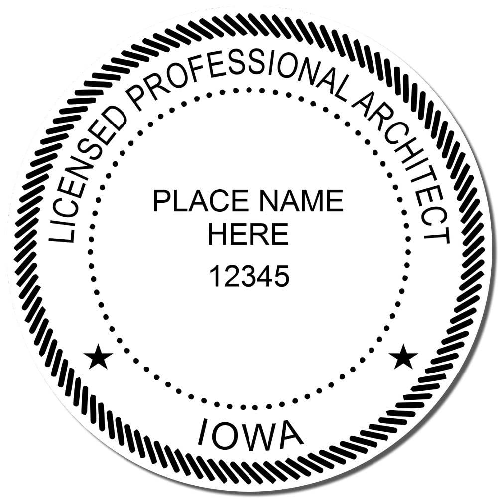 Professional Iowa Architect Stamp, IA Architect Seal Stamp - 1-3/4 Size, Wood Handle Architectural Inking Stamp - Ideal for Professional Architects in Iowa - Easy to Use - IA Architect Seal - Image 4