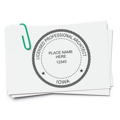 Professional Iowa Architect Stamp, IA Architect Seal Stamp - 1-3/4 Size, Wood Handle Architectural Inking Stamp - Ideal for Professional Architects in Iowa - Easy to Use - IA Architect Seal - Image 7