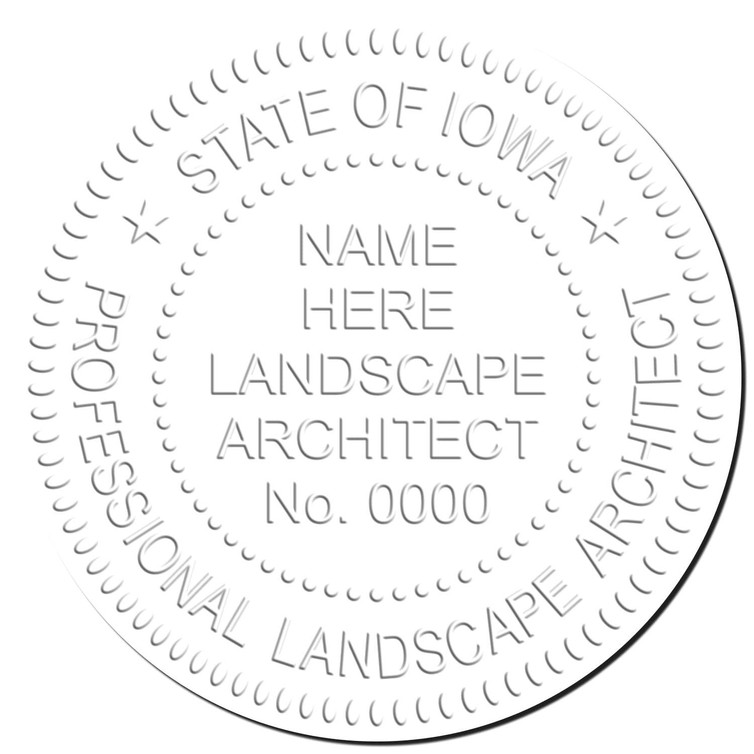 Professional Iowa Landscape Architect Seal, Handheld Size 1-5/8, Ideal for IA Landscape Architects - IA Landscape Architect Seal, Ideal for Iowa Professional Landscape Designers, Professional Seal - Image 4
